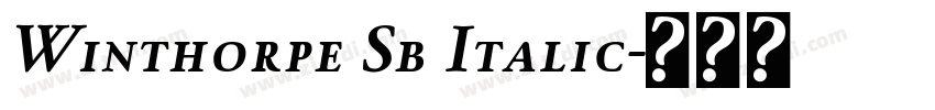Winthorpe Sb Italic字体转换
